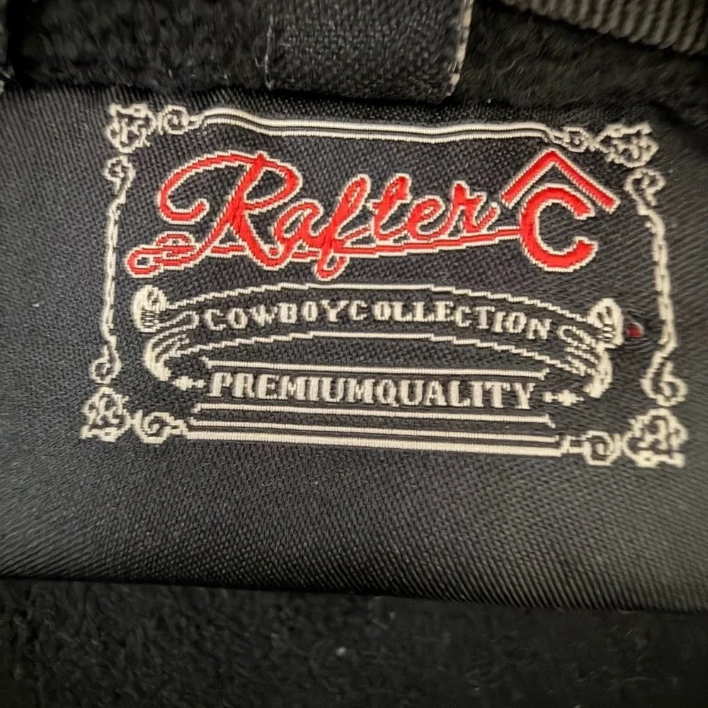 Rafter C Mens Sz M Black Bonded Vest Zipper Pockets Gorpcore Outdoors Cowboy